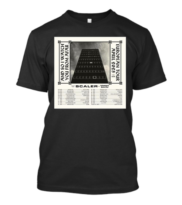 And So I Watch You From Afar European Tour April 2025 Scaler Album T-Shirt