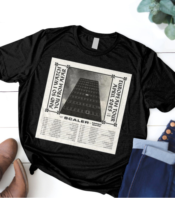 And So I Watch You From Afar European Tour April 2025 Scaler Album T-Shirt