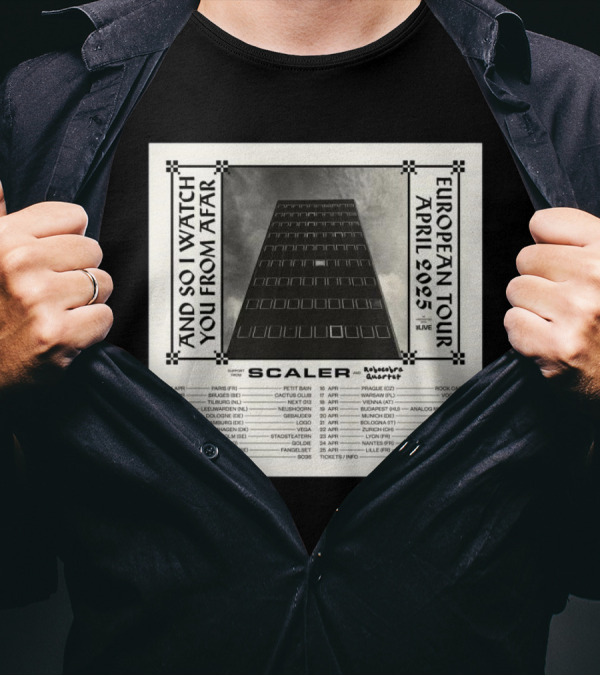And So I Watch You From Afar European Tour April 2025 Scaler Album T-Shirt