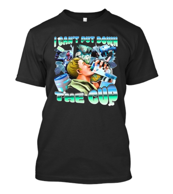 I Can’t Put Down The Cup Gamer Hydration Slam Fortnite T-Shirt