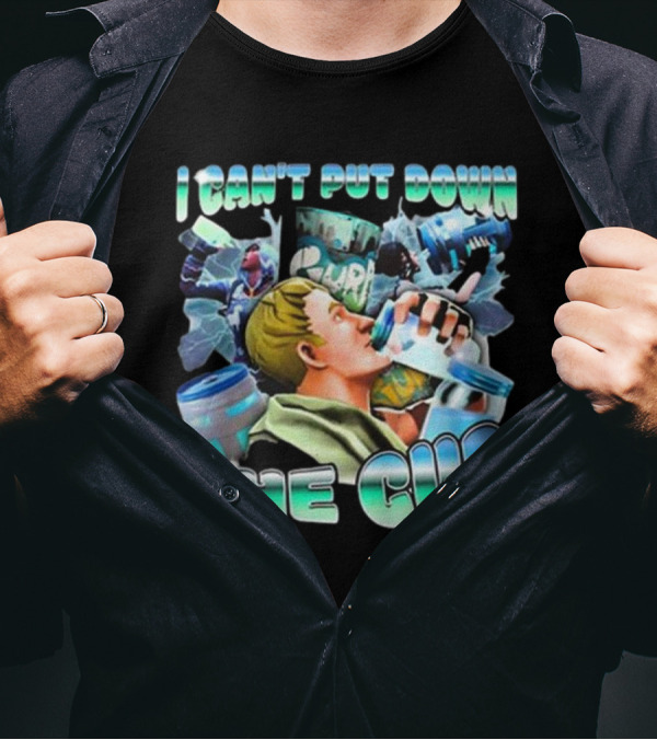 I Can’t Put Down The Cup Gamer Hydration Slam Fortnite T-Shirt