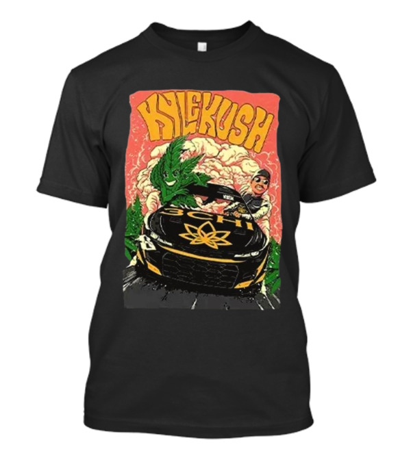 KYLE KUSH WEED RACING CAR SMOKING CLOUDS CHARACTER T-Shirt
