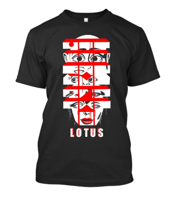 Lotus Deconstructed Faces 2024 Graphic Stylized Typography T-Shirt