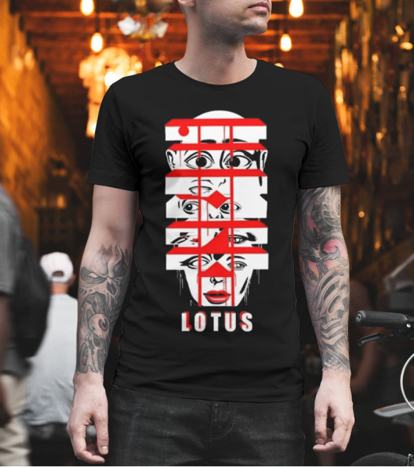 Lotus Deconstructed Faces 2024 Graphic Stylized Typography T-Shirt