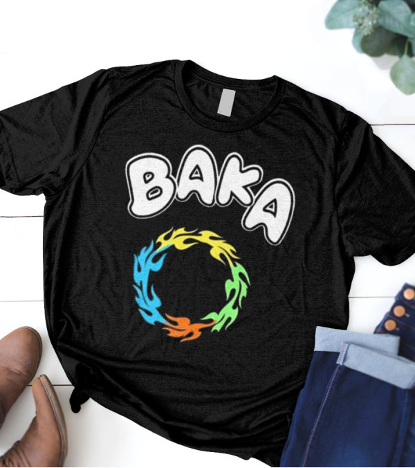 Baka Multi-Color Flame Circle T-Shirt