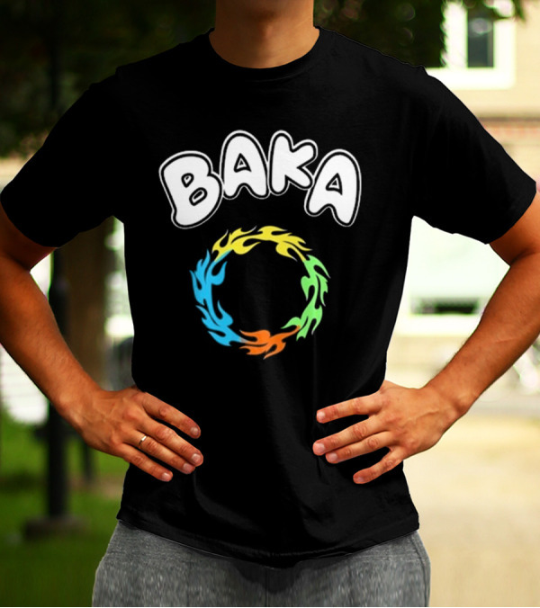 Baka Multi-Color Flame Circle T-Shirt