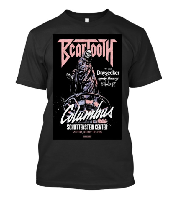 Beartooth Live In Columbus With Dayseeker And Guests January 18 2025 Schottenstein Center T-Shirt
