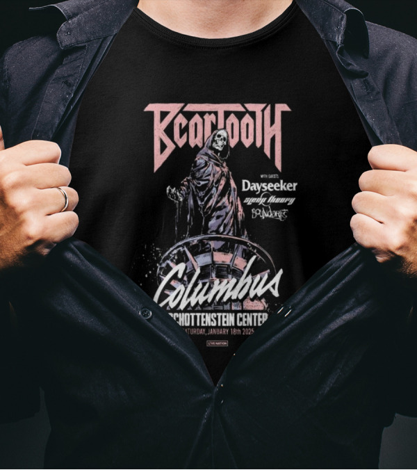 Beartooth Live In Columbus With Dayseeker And Guests January 18 2025 Schottenstein Center T-Shirt