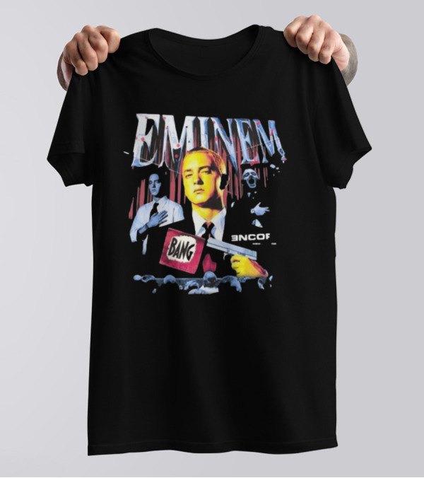 Eminem Encore Bang Gun Flag 20th Anniversary T-Shirt