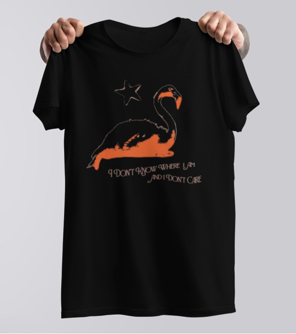 Flamingo I Don’t Know Where I Am And I Don’t Care With Star T-Shirt