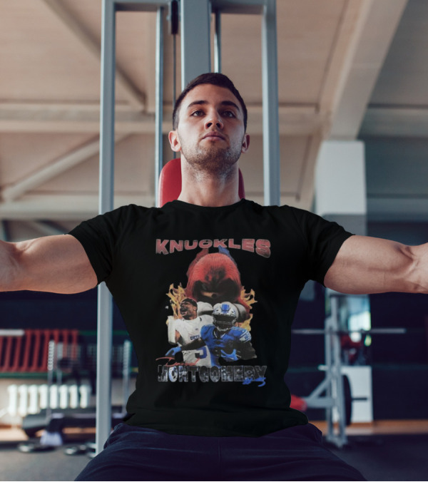 Knuckles Montgomery Detroit Lions 5 Football T-Shirt