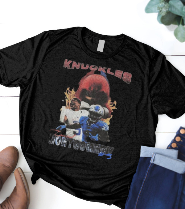 Knuckles Montgomery Detroit Lions 5 Football T-Shirt