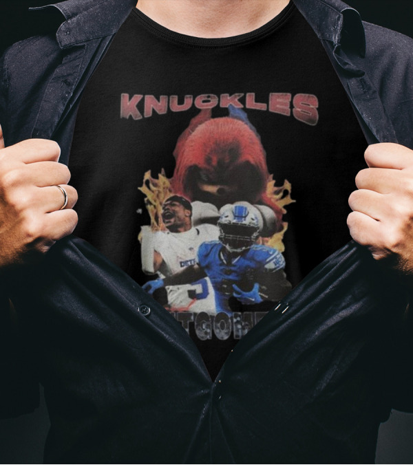 Knuckles Montgomery Detroit Lions 5 Football T-Shirt