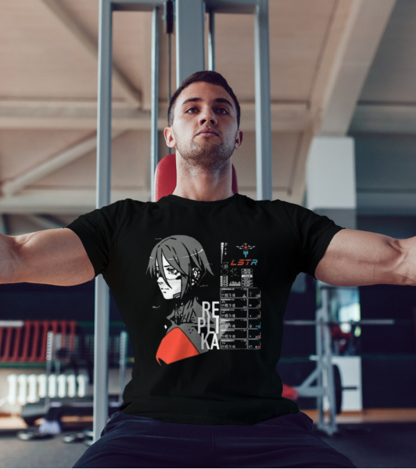 REPLIKA LSTR Wake Up Signalis Character Profile Black T-Shirt