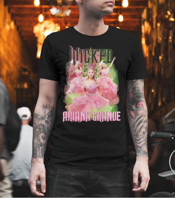 Wicked Ariana Grande Signature Pink Dress Trio T-Shirt