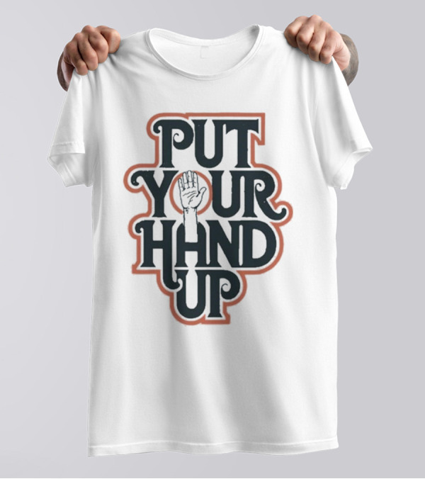 Put Your Hand Up Bacon Bros White T-Shirt