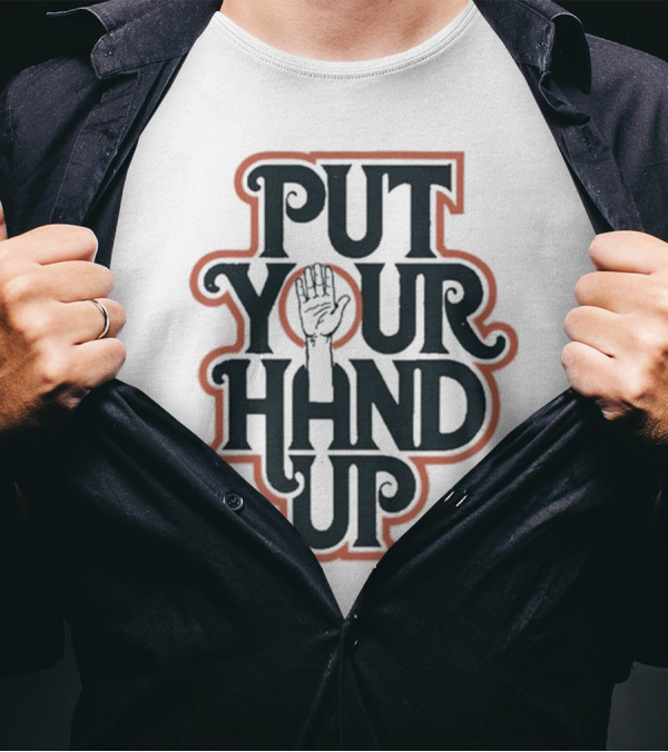 Put Your Hand Up Bacon Bros White T-Shirt