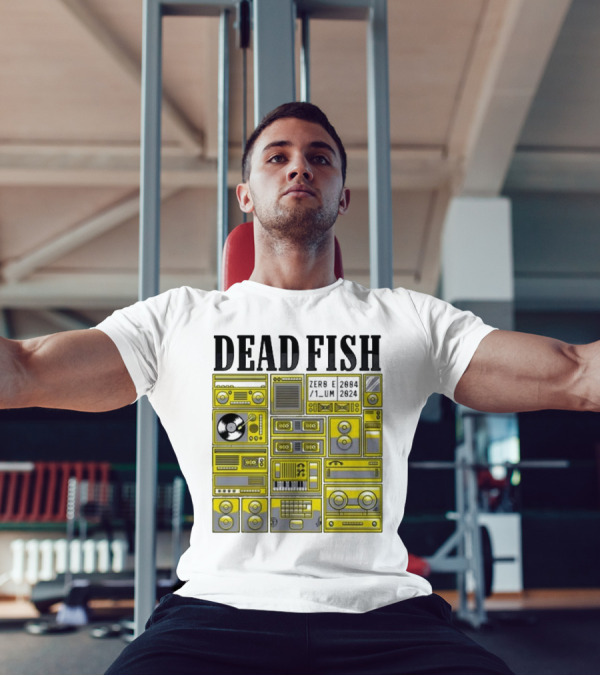 Dead Fish 2084 2024 Zero Sum Cassette Boombox Vinyl Music Elements T-Shirt
