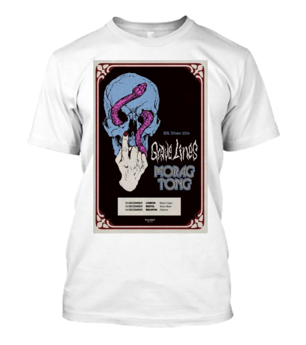 UK Winter 2024 Grave Lines Morag Tong December London Bristol Brighton T-Shirt