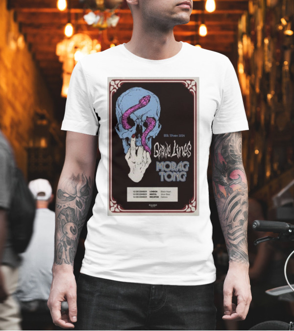 UK Winter 2024 Grave Lines Morag Tong December London Bristol Brighton T-Shirt