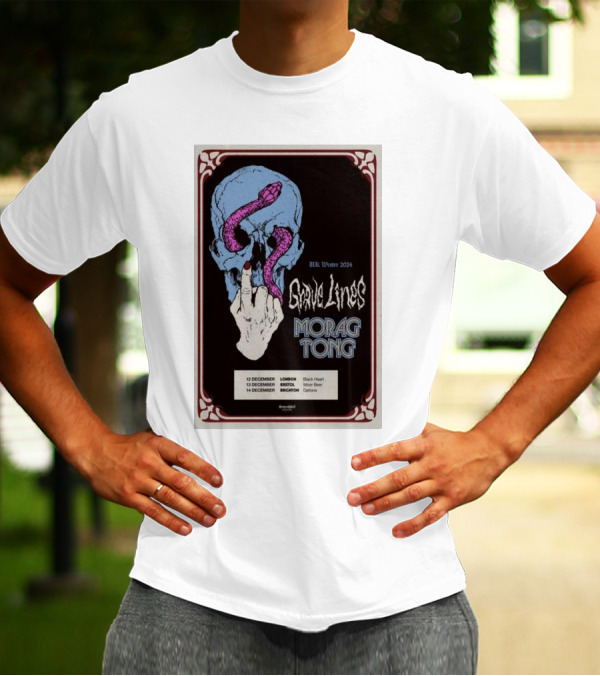 UK Winter 2024 Grave Lines Morag Tong December London Bristol Brighton T-Shirt
