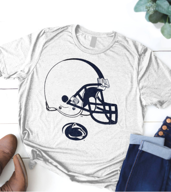 Penn State Football Nittany Lions White Helmet T-Shirt