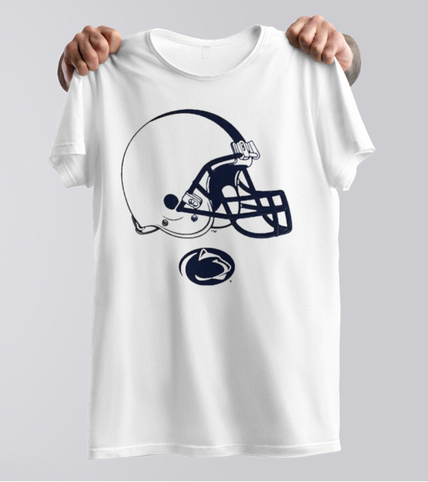 Penn State Football Nittany Lions White Helmet T-Shirt
