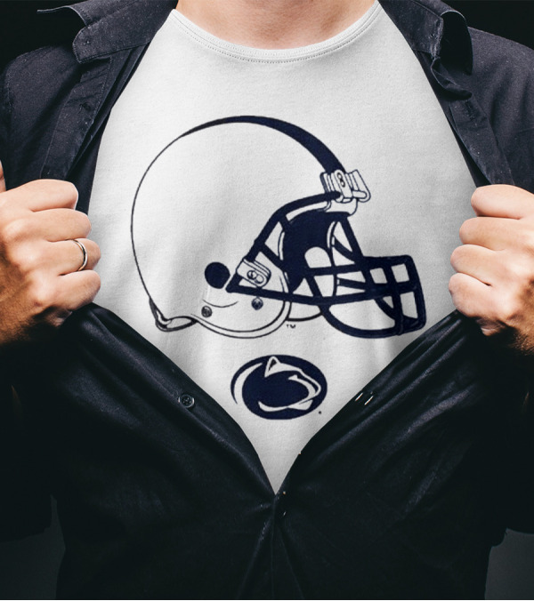 Penn State Football Nittany Lions White Helmet T-Shirt