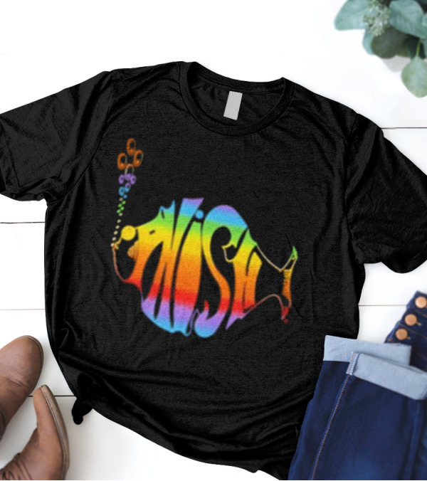 Phish Rainbow Lodgewood Fish Shaped T-Shirt