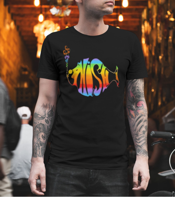 Phish Rainbow Lodgewood Fish Shaped T-Shirt