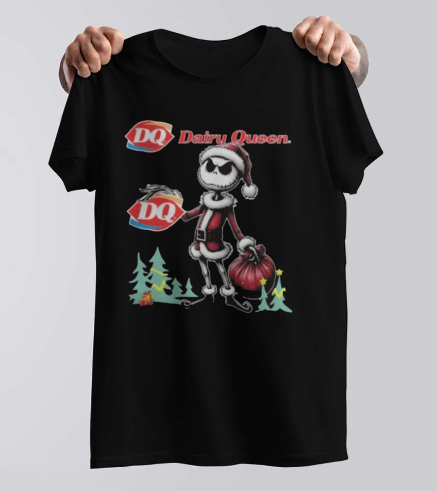Santa Jack Skellington Dairy Queen Merry Christmas T-Shirt