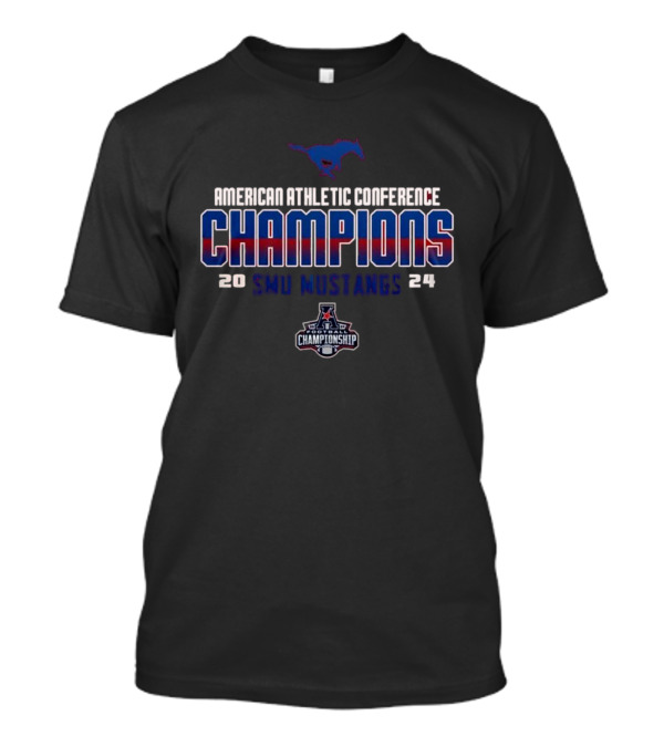 American Athletic Conference Champions 2024 SMU Mustangs Football Championship T-Shirt