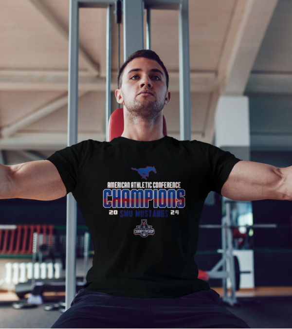 American Athletic Conference Champions 2024 SMU Mustangs Football Championship T-Shirt