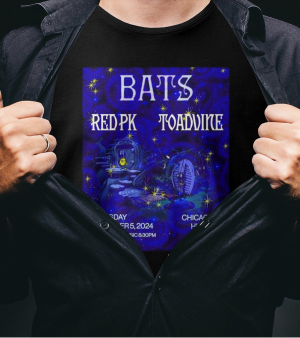 Bats Redpk Toadvine Concert December 5 2024 Chicago IL Hideout Event T-Shirt