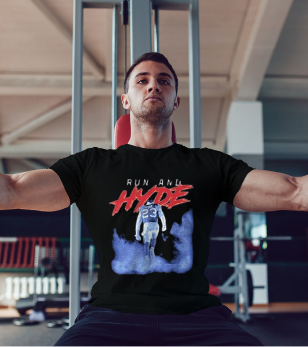 Run And Hyde Football 23 Blue Smoke Trail T-Shirt