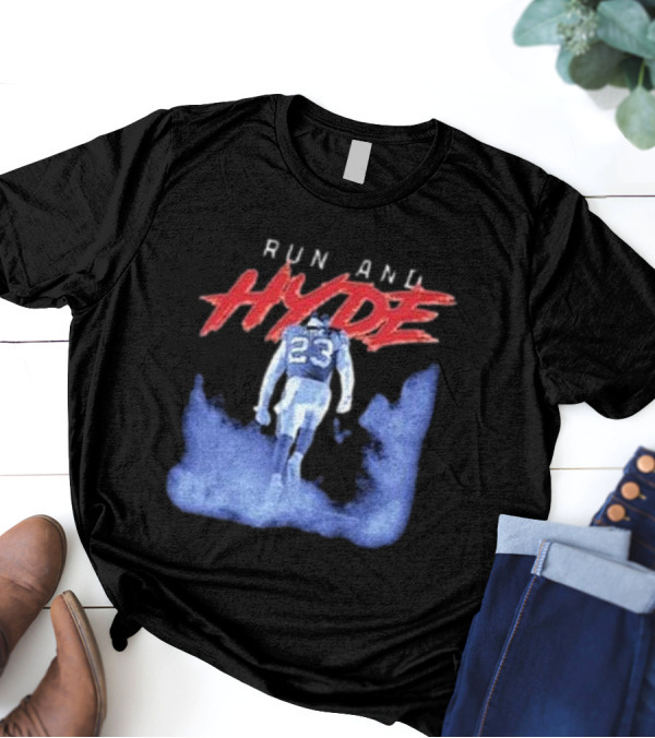 Run And Hyde Football 23 Blue Smoke Trail T-Shirt