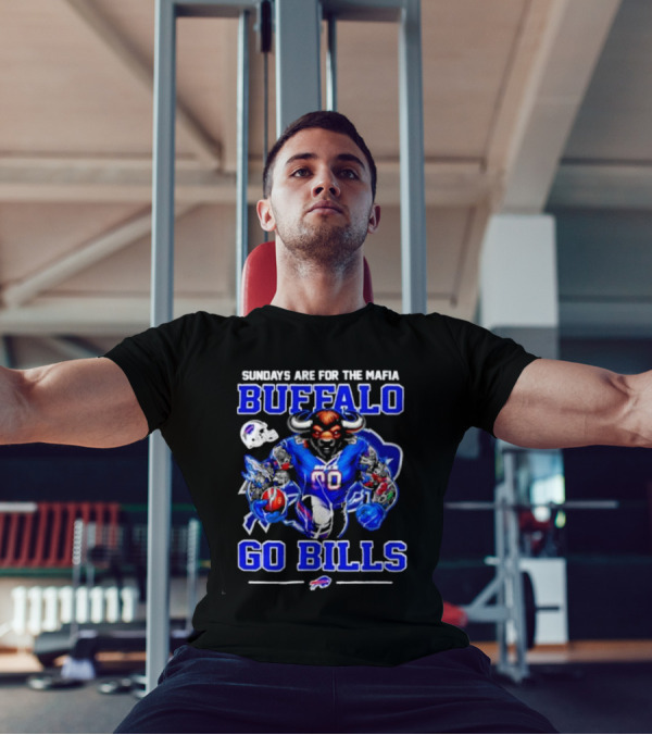 Sundays Are For The Mafia Buffalo Go Bills Mascot T-Shirt