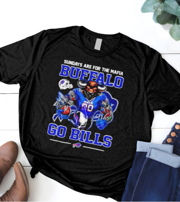 Sundays Are For The Mafia Buffalo Go Bills Mascot T-Shirt