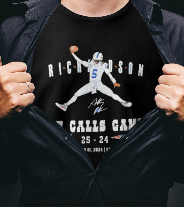 Richardson AR Calls Game Colts Vs Patriots 25-24 December 01, 2024 Gillette Stadium T-Shirt