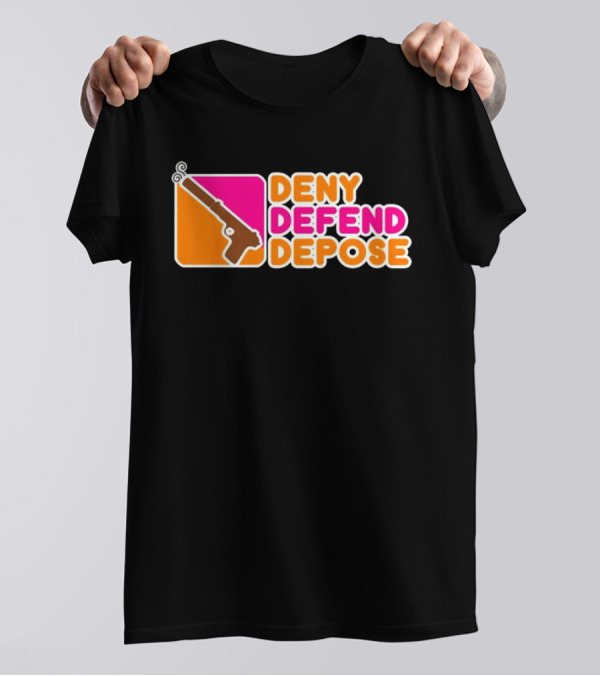 Deny Defend Depose Retro Gun T-Shirt