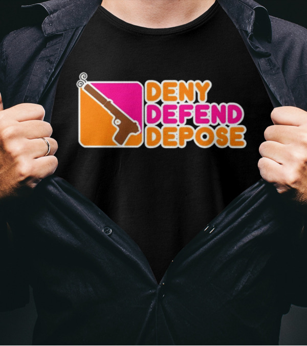 Deny Defend Depose Retro Gun T-Shirt