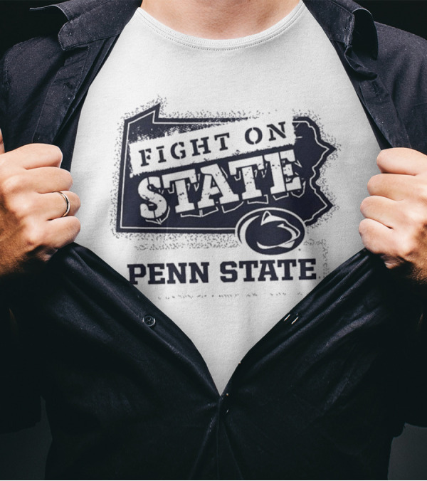 Penn State Nittany Lions Fight On State 2024 Pennsylvania Map T-Shirt