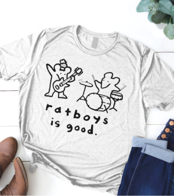 Ratboys Band Is Good Two Cartoon Characters Playing Instruments T-Shirt