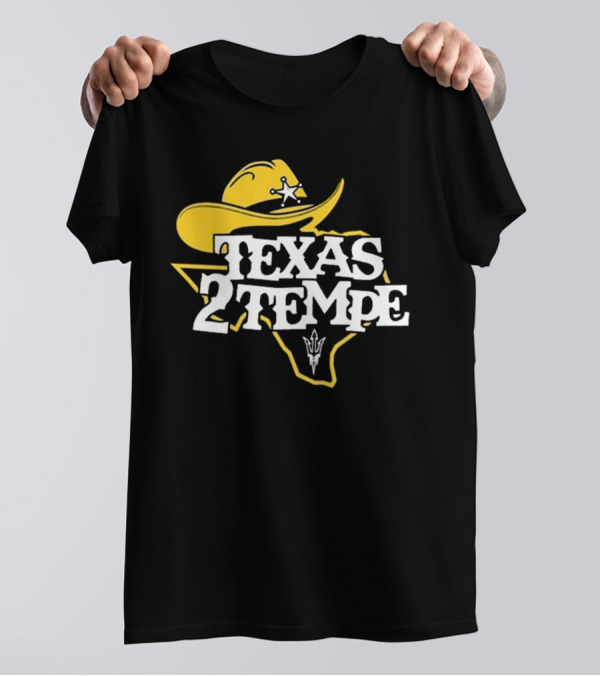 Kenny Dillingham Texas 2 Tempe Cowboy Hat State Outline Pitchfork T-Shirt