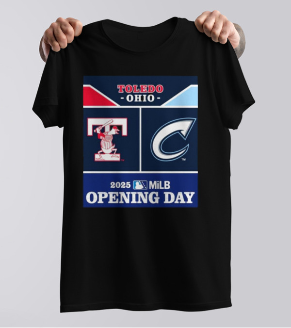 Toledo Ohio Mud Hens Vs Columbus Clippers 2025 MiLB Opening Day T-Shirt