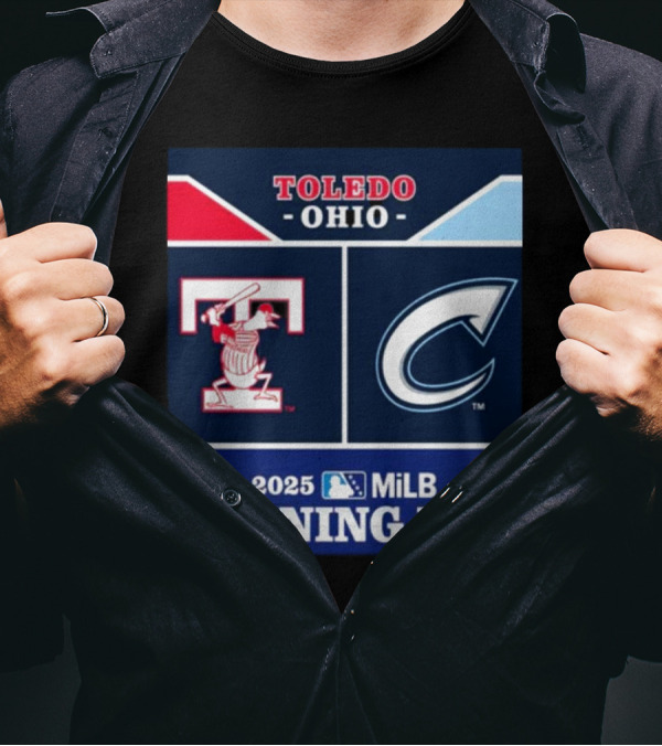 Toledo Ohio Mud Hens Vs Columbus Clippers 2025 MiLB Opening Day T-Shirt