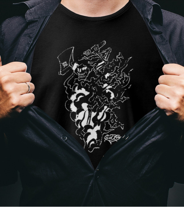 Ken Carson Ed Hardy Axe Skull T-Shirt