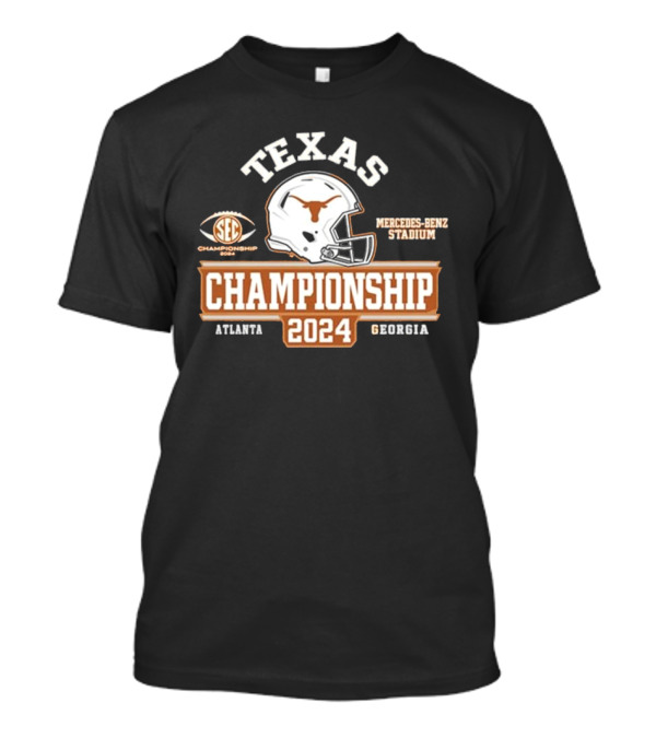 Texas Longhorns SEC Championship 2024 Helmet Mercedes-Benz Stadium Atlanta Georgia T-Shirt
