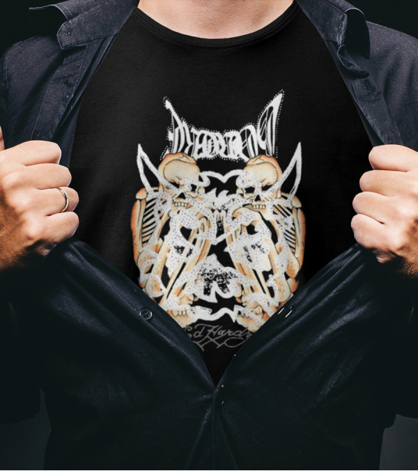 Ken Carson Ed Hardy Hardcore Skulls T-Shirt