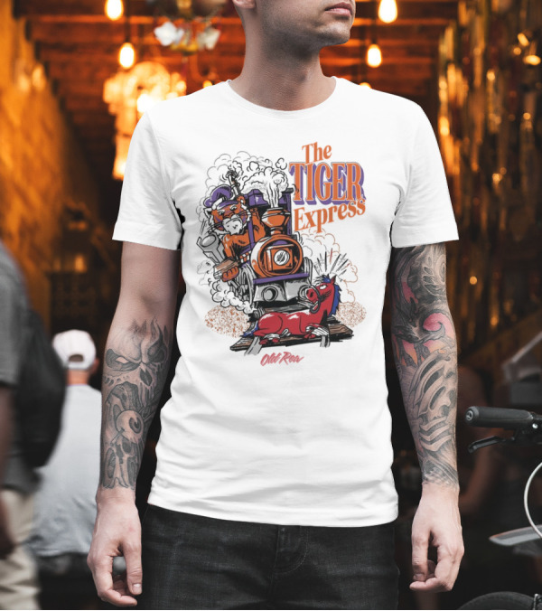 Clemson Tigers The Tiger Express Old Row Steam Train T-Shirt